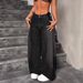 Women's Clothing Retro Wide Leg Jeans Loose Straight Leg Trousers Unique Street Style Washed Effect Floor Length Spring/Autumn Fashion_ecoleips.com