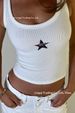 Cross-border European And American Sexy Hot Girl Revice Camisole For Women, Y2k Versatile Star-embroidered Slim-fit Tank_ecoleips.com