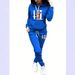 Women's Clothing Fashion Print Solid Color Suit Leisure Sports Two Pieces_ecoleips.com