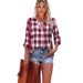 Spring/Summer V-Neck Long-Sleeved Blouse With A Stylish Collar And Loose-Fitting Design, Perfect For Women_ecoleips.com