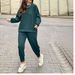 European American In-stock 2025 New Fashion Metal Button Split Long-sleeve Top And Sporty Casual Slim-fit Pants Women's_ecoleips.com