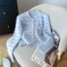 Faux Mink Knit Cardigan - Winter Cozy Long Sleeve Sweater Coat, Sweet Design With Thickened Fabric, Short Length, Solid Color, Office To Casual_ecoleips.com