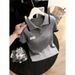 Women's High-End Knit Top Gray Collar Short Sleeved Fashionable Stylish Versatile Slimming New Style_ecoleips.com