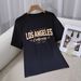Women's Casual Round Neck Short Sleeve T-Shirt Multi-Color American Style Simple Fashionable Sports Top Solid Loose Printed_ecoleips.com