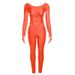 European And American Style 2023 Autumn Women's New Sexy Off-Shoulder V-Neck High-Waist Tight Long Pants Casual Sports_ecoleips.com