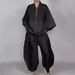 Women's Clothing Autumn_women's Loose Casual Solid Color Pocket Half Zip Top Flower Bud Pants Suit_ecoleips.com