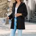 Women's Solid Color Casual Loose Plush Hooded Cardigan Mid-Length Coat Fall Winter New Arrival_ecoleips.com