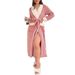 Aria Basics Cross-Border Coral Fleece Large Lapel Pajamas For Women, Autumn Winter New European And American Style, High-End_ecoleips.com