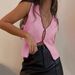 2025 New Fahionable Knitted Cardigan Cro-Border Amazon, Color-Contrat Veratile Sleevele Short Top For Trendy_ecoleips.com