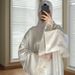 Elegant White Satin Maxi Dress With Lace & Daisy Embroidery - Modest Long Sleeve Abaya For Women (S/M/L/XL)_ecoleips.com