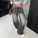 Cross-border Foreign Trade European And American Style Casual Straight Loose Washed Jeans For Women Versatile_ecoleips.com