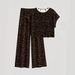 Women's Leopard Print Two-Piece Set Short Sleeve Wide Leg Pants Casual Summer Home Wear Loose Comfortable Fashionable Trendy_ecoleips.com