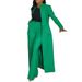 Women's Clothing Color Lapel Long Suit Two Piece Suit_ecoleips.com
