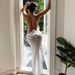 Women's Sexy See Through Dress Style Spring Side Slit Backless Slim Fit Hot Girl New Fashion_ecoleips.com