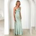 Women's Clothing New Fashion Sexy Slant Collar Sling Hollow Backless High Waist Slim Fit Dress_ecoleips.com