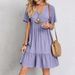 Women's Clothing Summer Elegant Casual Women's Dress Loose Short Sleeved Waist-Cut Out Fashion Trend_ecoleips.com