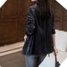 Women's Velvet Blazer Slim Fit Smoky Gray Formal Casual Jacket Style Tailored Office Suit_ecoleips.com