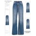 Women's Retro Washed High Street Denim Jeans Single-Breasted Straight Leg Wide Leg Pants Casual Fashion Office Lady Style_ecoleips.com