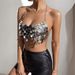 Women's Clothing Metal Sequins Nightclub Sexy Backless Chain Vest_ecoleips.com