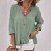 Women's V-Neck Short Sleeve Knit Cardigan Open Front Loose Fit Longline Blouse Tops_ecoleips.com