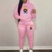 Women's Hip Hop Street Style Hoodie And Sweatpants Set Casual Cartoon Bear Print Loose Fit Warm Autumn Winter Clothing_ecoleips.com