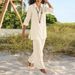 Women's Clothing Plus Size Women's Solid Color National Style Retro Pants Suit Cotton And Linen Casual Long Sleeved Loose Cotton Suit_ecoleips.com