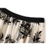 Flocking Printed Gauze Skirt Women's Skirt Autumn and Winter Medium Length A-shaped Pendulum Floral Mesh White Skirt Long Skirt 1819_ecoleips.com