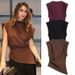 Women's Clothing Spring New Style New Fashion Pleated Decoration Asymmetric Shoulder Pad Top_ecoleips.com