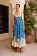 Women's Casual Elegant Linen Dress With Tie Waist American Style Printed Thin Summer Fashion_ecoleips.com