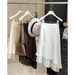 Elegant Satin Finish Midi Skirt for Women with Lace Trim Irregular Hem 2026 Spring Summer New Style_ecoleips.com