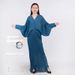 Women's Pleated V-Neck Batwing Dress – Crinkle Textured Maxi Dress – Plus Size Elegant Tunic (One Size Fits S-L)_ecoleips.com