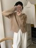 K High-end Zipper Hooded Thickened Cardigan New Loose Top Solid Color Sweater Lady_ecoleips.com