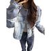 Washed Vintage Short Design New American Style Denim For Women, Spring And Autumn Blue Cat-ear Jacket Top 2026_ecoleips.com