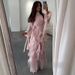2025 New European And American Fashion Women's Elegant Fashionable Ruffled Slim Dress_ecoleips.com
