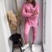 Trendy Autumn Splicing Fake Two-Piece Sweatshirt & Sweatpants Set – Stylish & Comfortable (S-5XL, Bluish/Orange/Black/Apricot/Pink/Greyish)_ecoleips.com