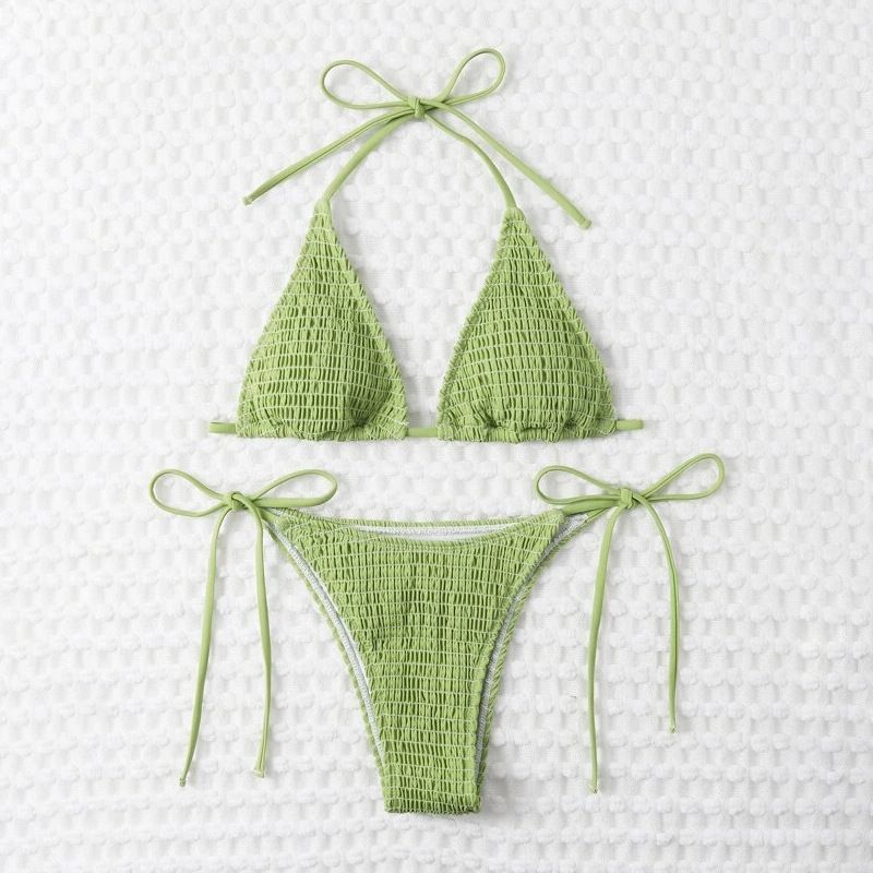 Women's Halter Neck Bikini Swimsuit Lace Up High Waist Two Piece Sexy Relaxed Everyday Wear Comfortable Feshion_ecoleips.com