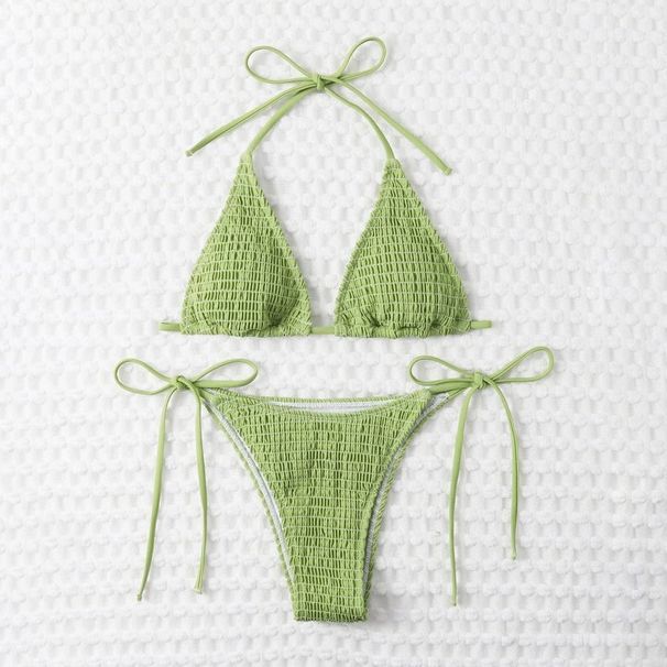 Women's Halter Neck Bikini Swimsuit Lace Up High Waist Two Piece Sexy Relaxed Everyday Wear Comfortable Feshion_ecoleips.com