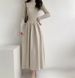 K Women's New Knitted Dress With A Sense Of Luxury As An Inner Layer; Long-sleeved A-line Skirt; Long Cardigan Dress_ecoleips.com