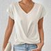 Women's Clothing Summer New Color V Neck T Shirt Temperament Elegant Short Sleeved Top Spring And Summer Women's Clothing_ecoleips.com