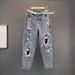 Distressed Dad Jeans For Women – High Waisted Loose Fit Denim Pants With Rhinestone Embellishments (90s Vintage Style, Cropped Length)_ecoleips.com