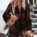 Women's Clothing Lace Long Sleeve V Neck Lace Up Dress Without Inner Wear_ecoleips.com