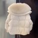 Petite Winter Parka With Oversized Faux Fur Collar – Short Quilted Puffer Coat, Thickened Polyester Shell (S-XL)_ecoleips.com