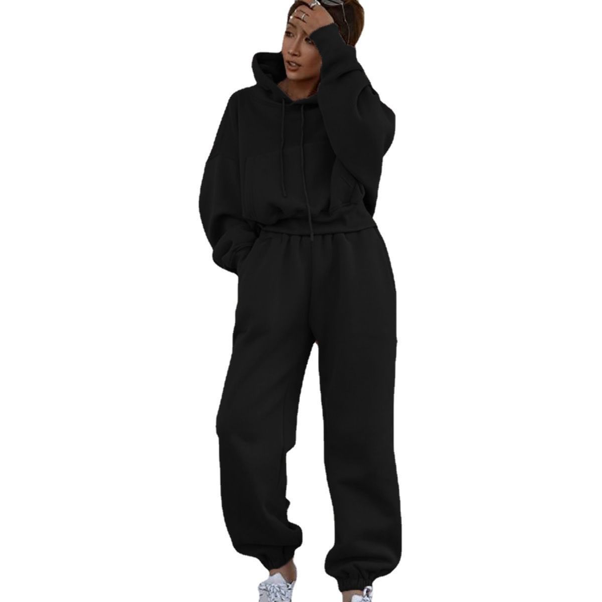 Women's Clothing autumn and winter women's clothing new casual sweatshirt jacket sports suit for women_ecoleips.com