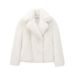 Women’s Oversized Faux Fur Coat – Stylish & Ethical Winter Jacket (S/M/L, Beige/Black-White/White)_ecoleips.com
