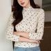 2025 #Selection Of High-Quality Products # Women's Floral 2025 Autumn Winter New Long Sleeved Top With A High Collar Base_ecoleips.com