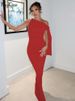 Hugcitar 2025 Solid O Neck Sleeveless Patchwork Sexy Bodycon Maxi Prom Dress Summer Women Clothes Birthday Party Festival Y2K_ecoleips.com