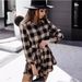 Cross-border Bestseller On , New European And American Autumn/winter Fashion Sexy Printed Shirt Dress For_ecoleips.com