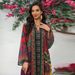 Elegant Embroidered Jalabiya Dress With Floral Print & Crystal Embellishments – Modest Long Sleeve Maxi Dress For Women, Middle Eastern Style Abaya_ecoleips.com