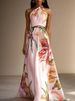 Women's Clothing Elegant Catwalk Party Long Dress For Women Printed Holiday Style For Formal & Casual For Women_ecoleips.com