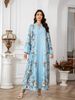 Verve SW0803 Muslim Women's Abaya Dubai Fashion Printed Long Dress_ecoleips.com